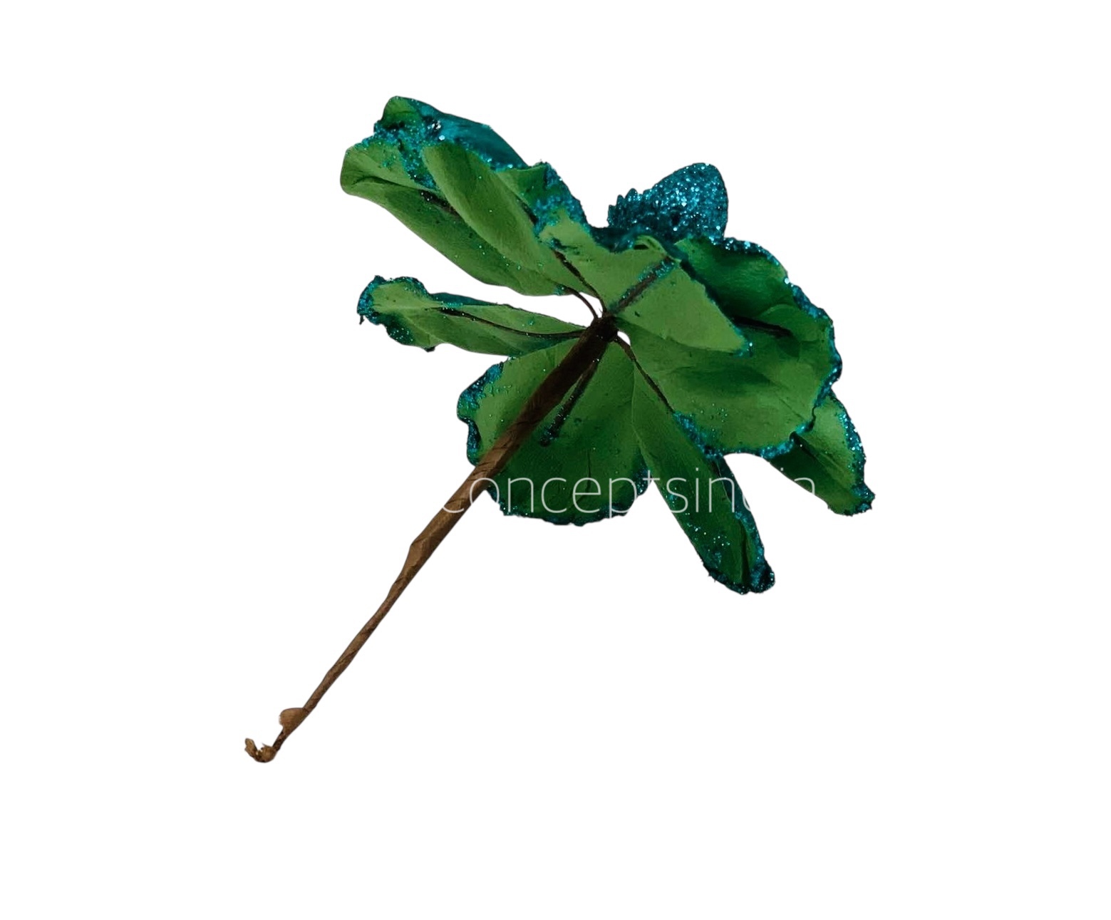 Medium Flower with Glitter Edges