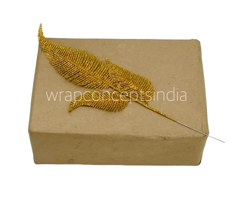 Gold Glitter Leaf on stick New 3 Gold Glitter Leaf on stick New 3