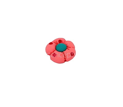 Coral Flower with Cyan Center