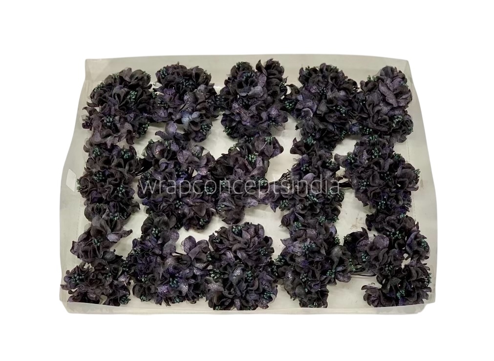 Black Flowers with Glitter Pollen Black Flowers with Glitter Pollen