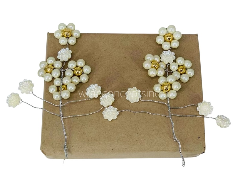 Round Pearl Flowers Stick Add-ons Round Pearl Flowers Stick Add-ons