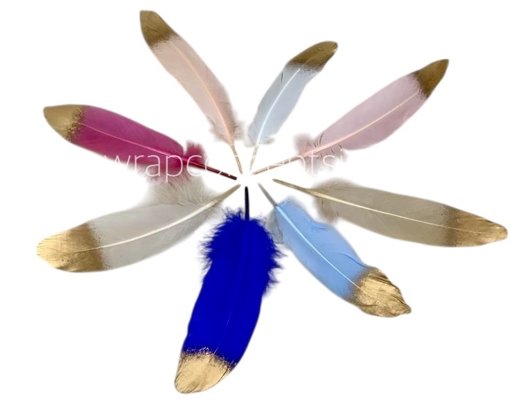 Faux Feather with Gold Edges Faux Feather with Gold Edges