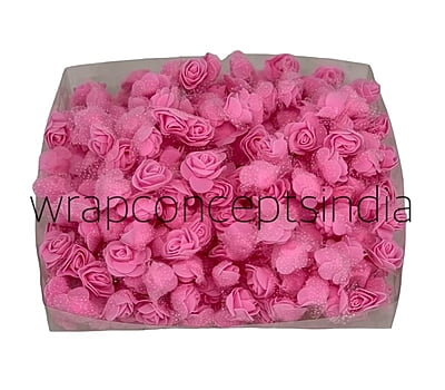 Small Foam Roses with Net - Multicolour