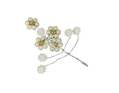 Round Pearl Flowers Stick Add-ons Round Pearl Flowers Stick Add-ons