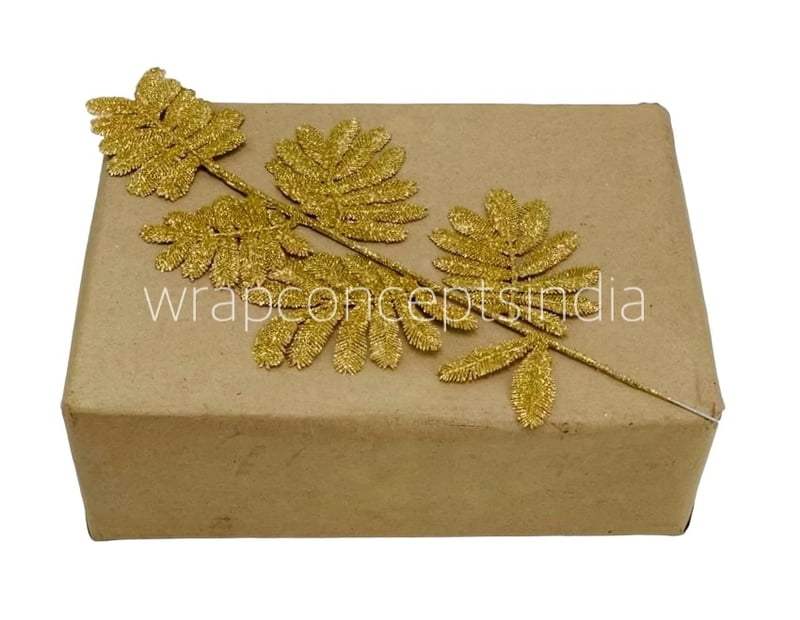 Gold Glitter Leaf on stick New 5 Gold Glitter Leaf on stick New 5