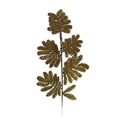 Gold Glitter Leaf on stick New 5 Gold Glitter Leaf on stick New 5
