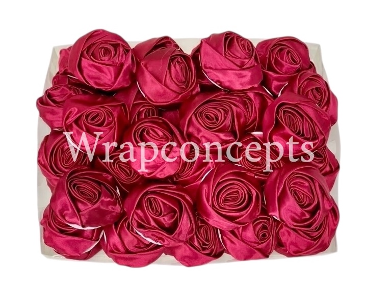 Deep Cherry Satin Roses