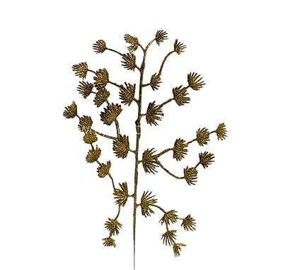 Gold Glitter Leaf on stick New 2 Gold Glitter Leaf on stick New 2