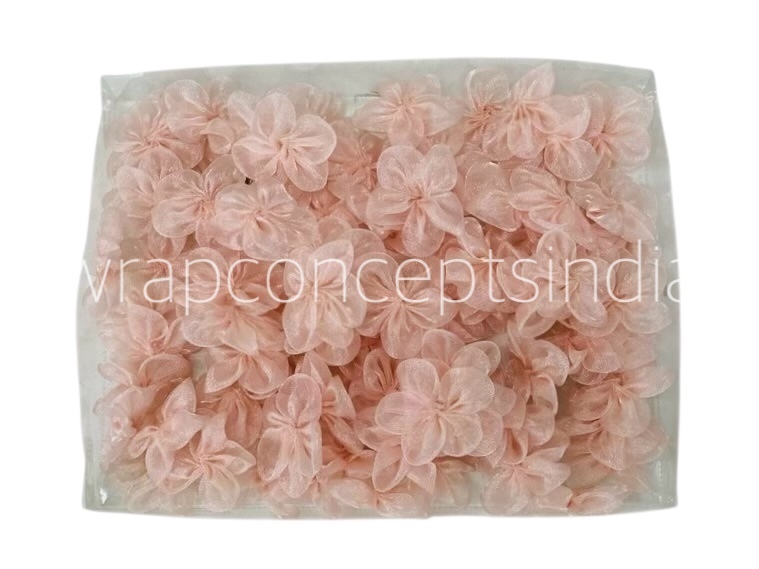 Peach Organza Flowers Peach Organza Flowers