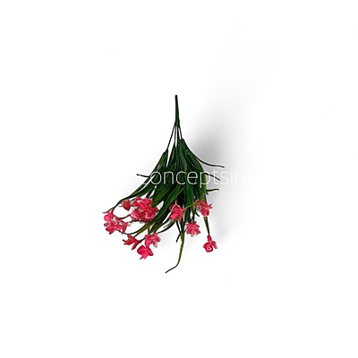 Long Grass Leaves with Magenta Flowers Long Grass Leaves with Magenta Flowers