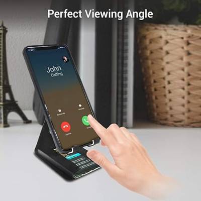 Portronics Modesk Plus POR-1196 Universal Mobile Phone Stand with Card Holder (Black) Portronics Modesk Plus POR-1196 Universal Mobile Phone Stand with Card Holder (Black)