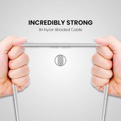Portronics Konnect A Type-C Cable with 3A Rapid Charging & 480mbps Data Transmission,1 M Cord Length(White) Portronics Konnect A Type-C Cable with 3A Rapid Charging & 480mbps Data Transmission,1 M Cord Length(White)