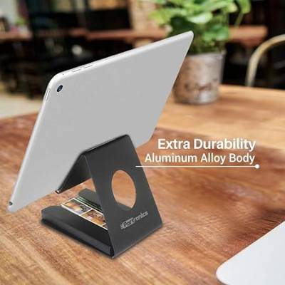 Portronics Modesk Plus POR-1196 Universal Mobile Phone Stand with Card Holder (Black) Portronics Modesk Plus POR-1196 Universal Mobile Phone Stand with Card Holder (Black)