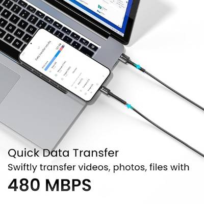 Portronics Konnect X 3A Unbreakable Nylon Braided USB to 8 Pin Fast Charging Cable 2M Long, Supports All 8 Pin & Lightning Devices Portronics Konnect X 3A Unbreakable Nylon Braided USB to 8 Pin Fast Charging Cable 2M Long, Supports All 8 Pin & Lightning Devices