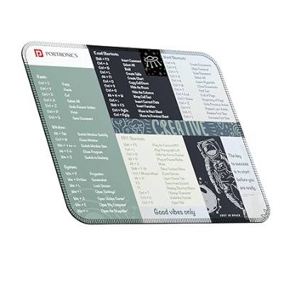 Portronics Comfipad 3 Mouse Pad with Windows Shortcuts Design, Non-Slip Base, Stitched Edges, High-Precision Smooth Surface, Water Resistant Keyboard Pad for Gaming, Office & Home (Grey) Portronics Comfipad 3 Mouse Pad with Windows Shortcuts Design, Non-Slip Base, Stitched Edges, High-Precision Smooth Surface, Water Resistant Keyboard Pad for Gaming, Office & Home (Grey)