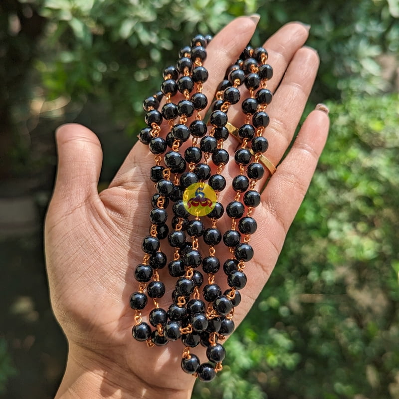 Black beads maalai Black beads maalai