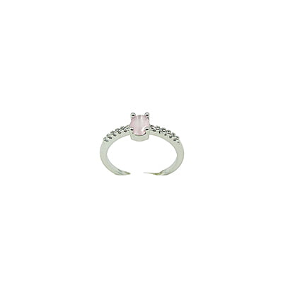 Pink Matte Stone Embellished Finger Ring Pink Matte Stone Embellished Finger Ring