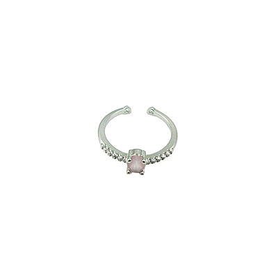 Pink Matte Stone Embellished Finger Ring Pink Matte Stone Embellished Finger Ring