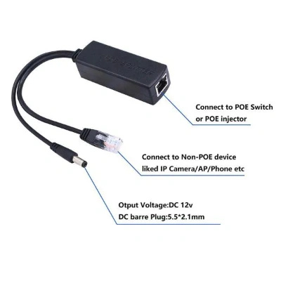 Poe Splitter Adaptor 48V To 2Amp  | Power Over Ethernet Adapter Active for IP Camera IP Phone POE Devices PoE Switches