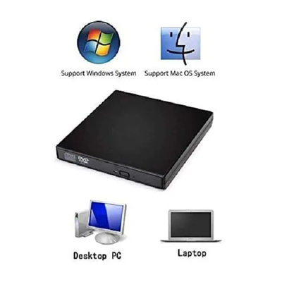 Portable Slim DVD Writer USB A & Type-C 3.0 | External CD/DVD Burner for Laptop & Desktop | Windows Compatible Portable Slim DVD Writer USB A & Type-C 3.0 | External CD/DVD Burner for Laptop & Desktop | Windows Compatible