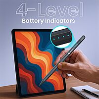 Portronics Glide A - Universal Rechargeable Stylus Pen for Apple & Android Comfortable Grip, Magnetically Attachable, Type-C Charging Port & Battery level Indicator Portronics Glide A - Universal Rechargeable Stylus Pen for Apple & Android Comfortable Grip, Magnetically Attachable, Type-C Charging Port & Battery level Indicator