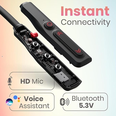 Portronics Harmonics Z11 Wireless Earphones, 35H Playtime, Magnetic ON/OFF, Black Portronics Harmonics Z11 Wireless Earphones, 35H Playtime, Magnetic ON/OFF, Black