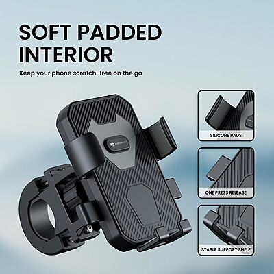 Portronics MOBIKE 4 - Bike Phone Mount (Black)