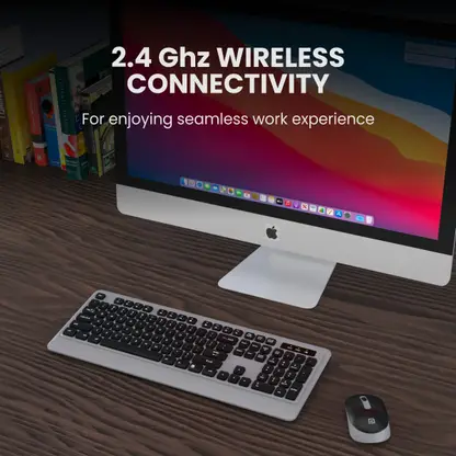 Portronics Key5 Combo Wireless Keyboard and Mouse Set, with 2.4 GHz USB Receiver, Silent Keystrokes, 1200 DPI Optical Tracking, Full-Sized Keyboard for PC, Laptop Portronics Key5 Combo Wireless Keyboard and Mouse Set, with 2.4 GHz USB Receiver, Silent Keystrokes, 1200 DPI Optical Tracking, Full-Sized Keyboard for PC, Laptop