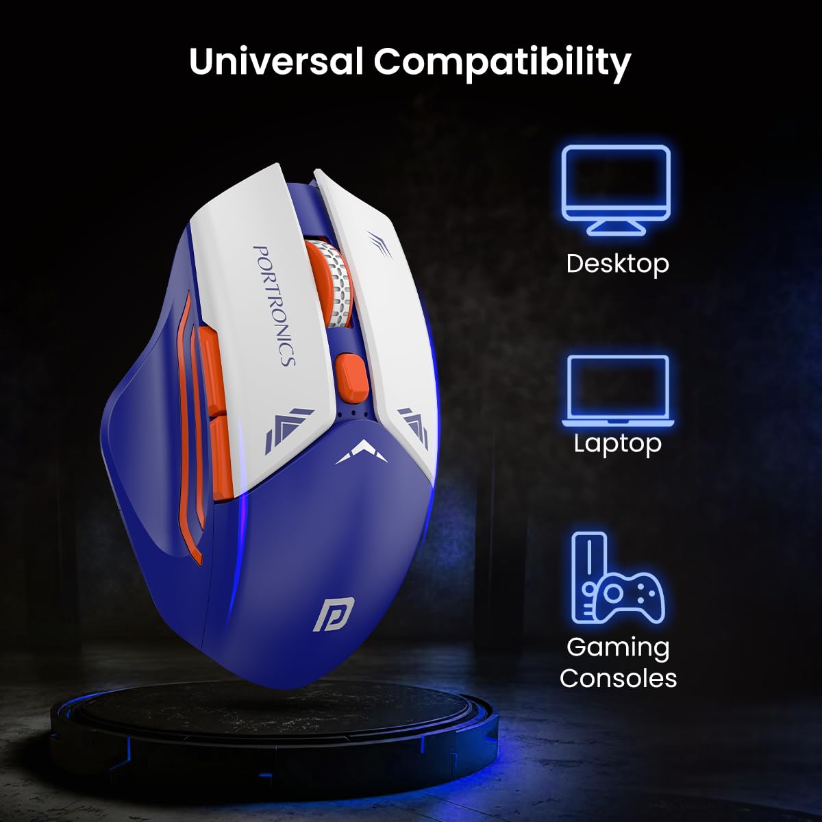 Portronics Vader Pro Wireless Gaming Mouse | 2.4GHz, 6 Buttons, Adjustable DPI, Ergonomic Design Portronics Vader Pro Wireless Gaming Mouse | 2.4GHz, 6 Buttons, Adjustable DPI, Ergonomic Design