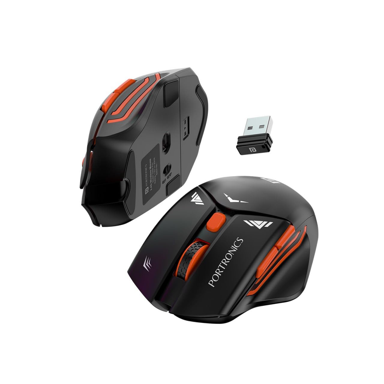 Portronics Vader Pro Wireless Gaming Mouse | 2.4GHz, 6 Buttons, Adjustable DPI, Ergonomic Design Portronics Vader Pro Wireless Gaming Mouse | 2.4GHz, 6 Buttons, Adjustable DPI, Ergonomic Design