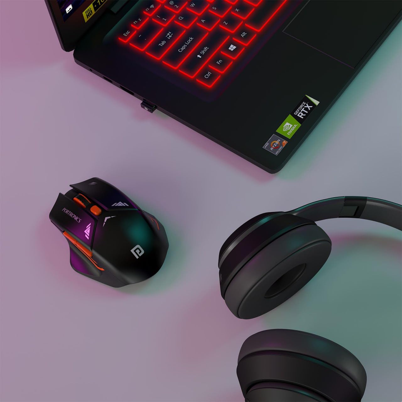 Portronics Vader Pro Wireless Gaming Mouse | 2.4GHz, 6 Buttons, Adjustable DPI, Ergonomic Design Portronics Vader Pro Wireless Gaming Mouse | 2.4GHz, 6 Buttons, Adjustable DPI, Ergonomic Design