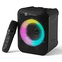 Portronics Apollo One 20W Wireless Bluetooth Portable Speaker with Wireless Karaoke Mic(Black) Portronics Apollo One 20W Wireless Bluetooth Portable Speaker with Wireless Karaoke Mic(Black)