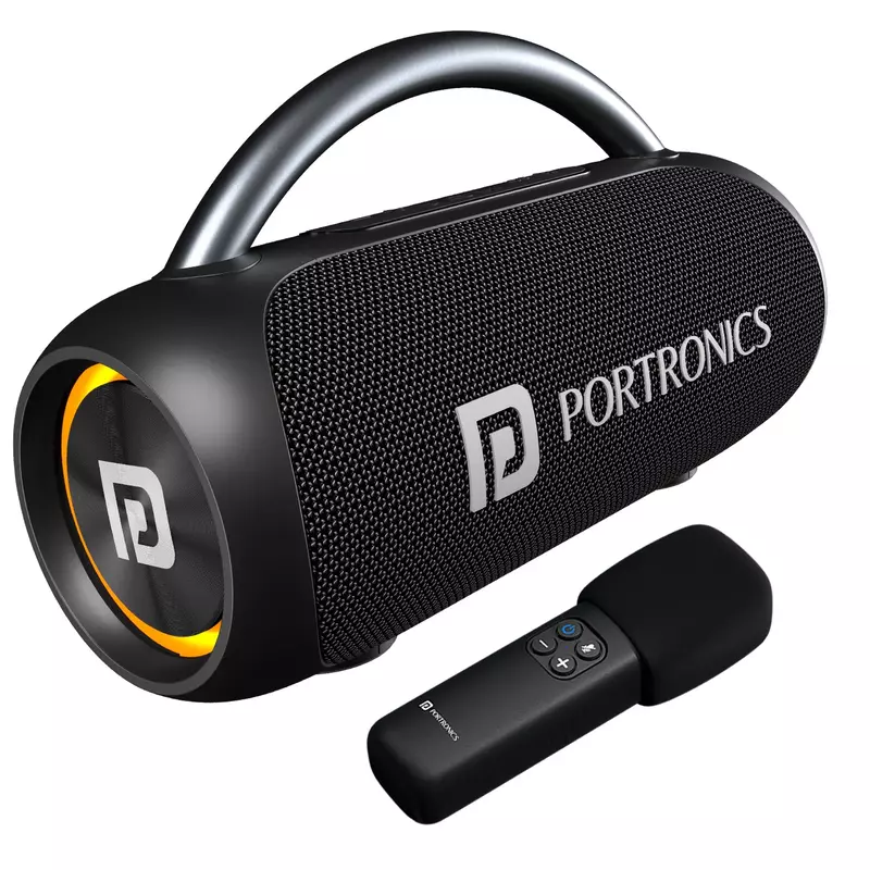 Portronics Radiant 2 30W Bluetooth Speaker | Aluminium Handle, 6 Hours Playtime, Type-C Fast Charging Portronics Radiant 2 30W Bluetooth Speaker | Aluminium Handle, 6 Hours Playtime, Type-C Fast Charging