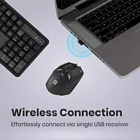 Portronics Key9 Combo Wireless Keyboard and Mouse Set for PC & Laptop (Black) Portronics Key9 Combo Wireless Keyboard and Mouse Set for PC & Laptop (Black)