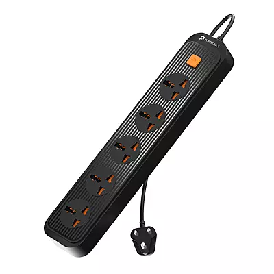 Portronics Power Plate 13 Multiplug Extension Board with 5 Power,Short Circuit Protection(Black)