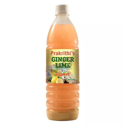 Prakrithi's Ginger Lime Squash- 700ml Prakrithi's Ginger Lime Squash- 700ml