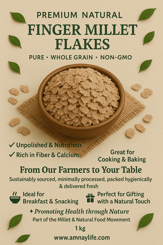 Finger(Ragi) Millets Flakes(Poha) Unpolished-1 Kg.