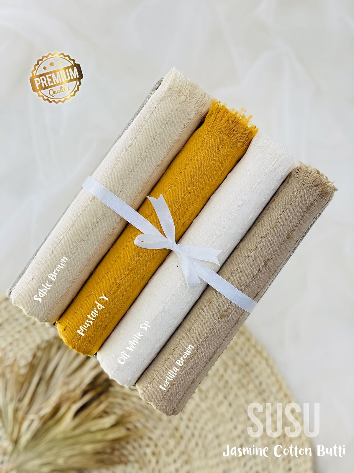 Premium Jasmine Cotton Butti Hijab