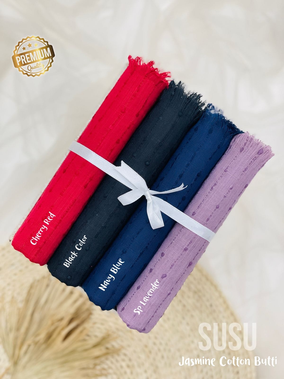 Premium Jasmine Cotton Butti Hijab