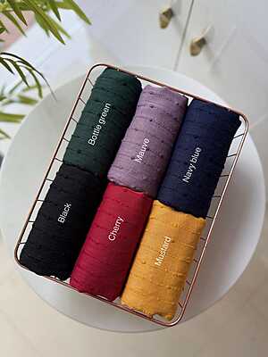 Premium Jasmine Cotton Thread Butti Hijab