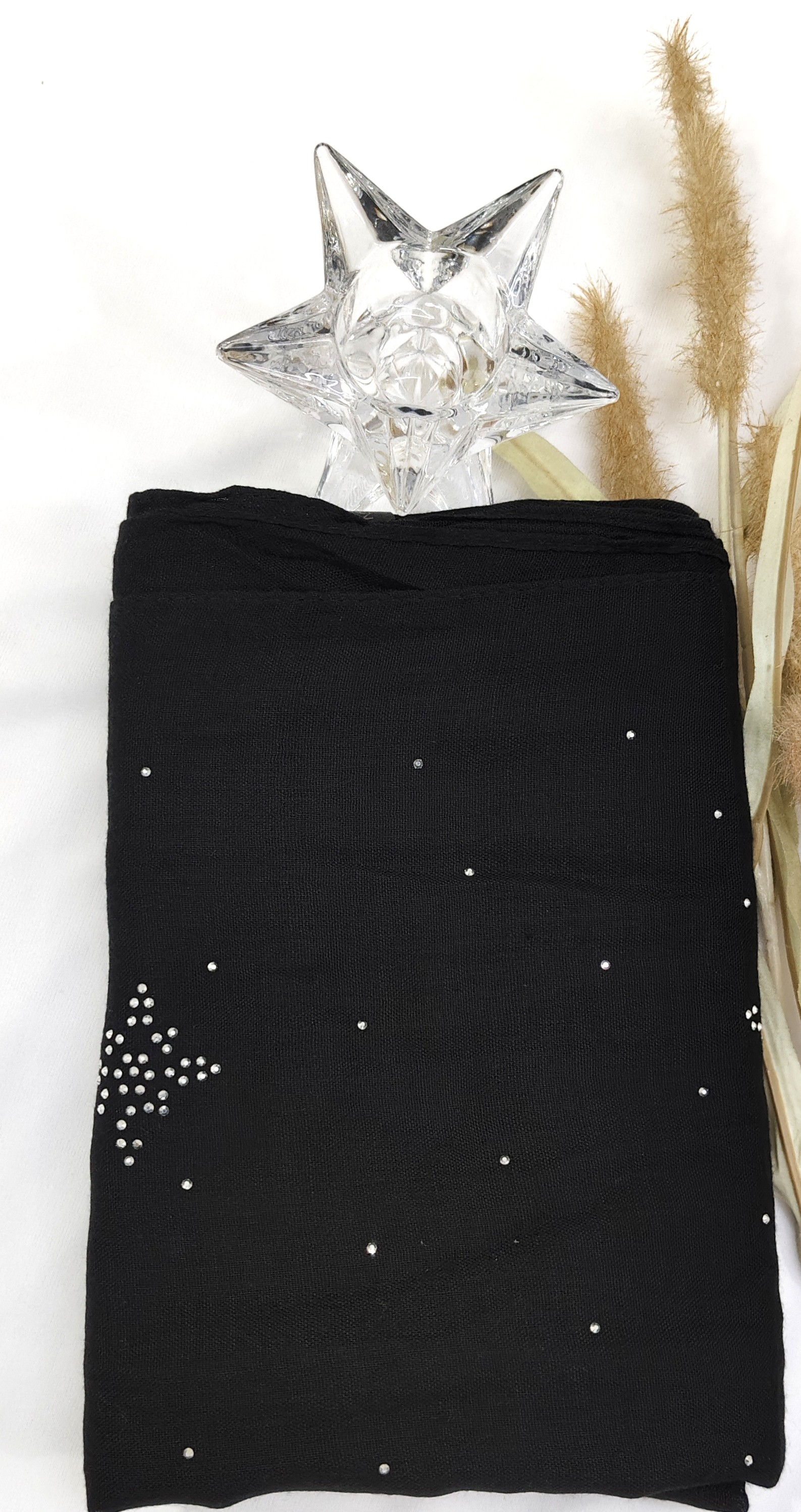 Premium Malaysian Heavy Cotton With Full Crystal Stone Hijab