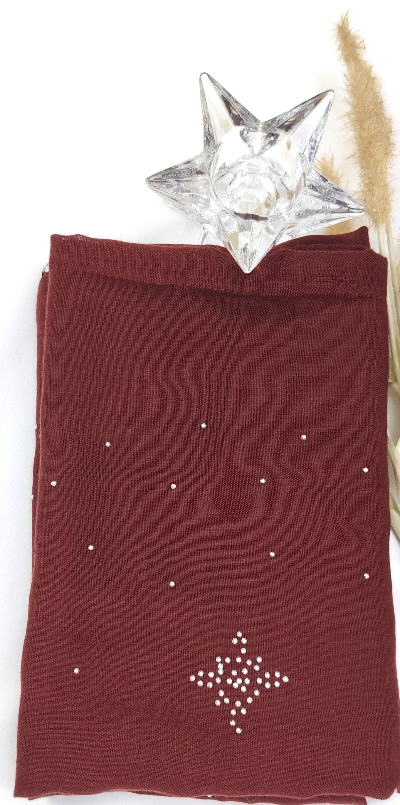 Premium Malaysian Heavy Cotton With Full Crystal Stone Hijab