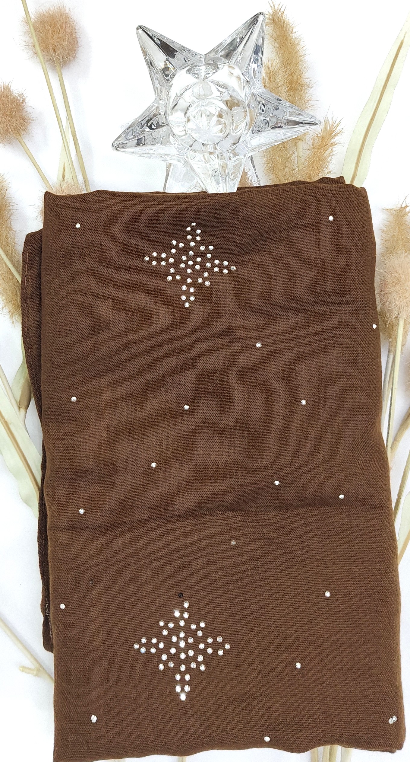 Premium Malaysian Heavy Cotton With Full Crystal Stone Hijab