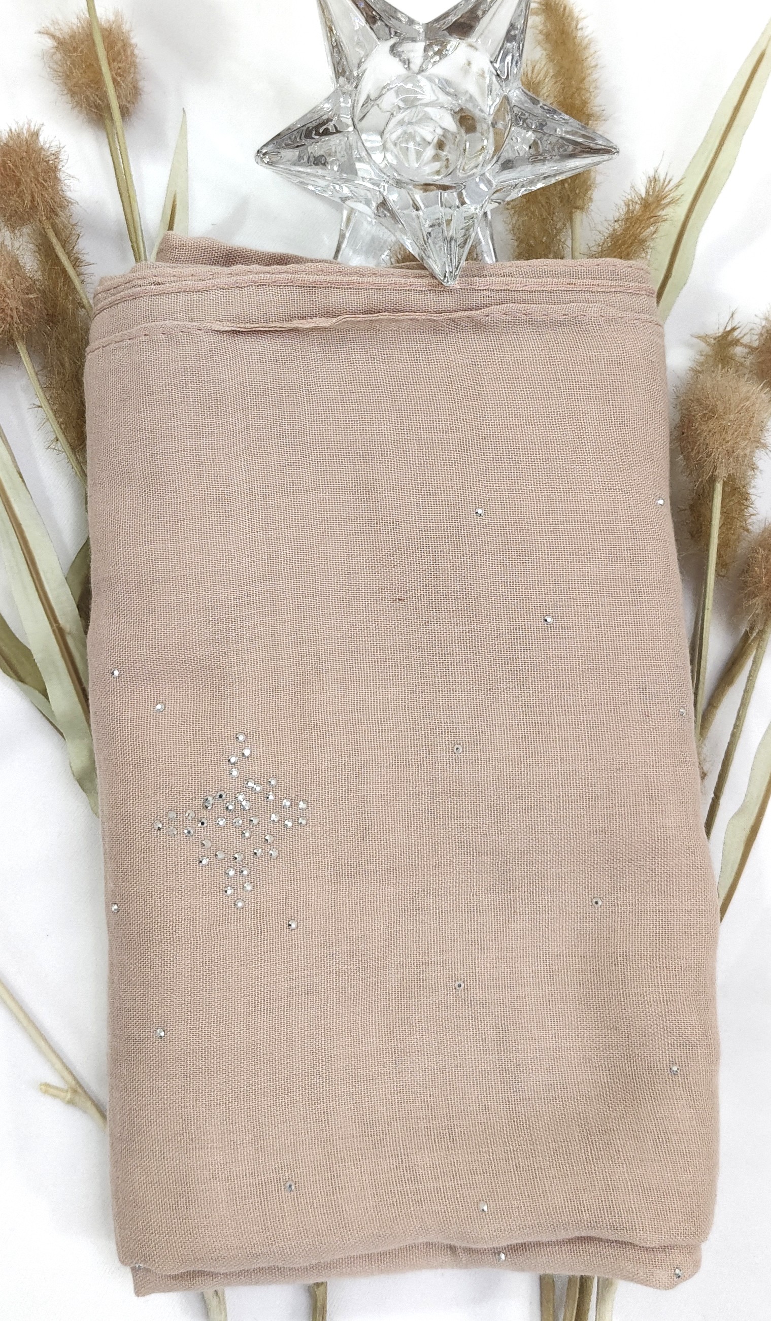 Premium Malaysian Heavy Cotton With Full Crystal Stone Hijab