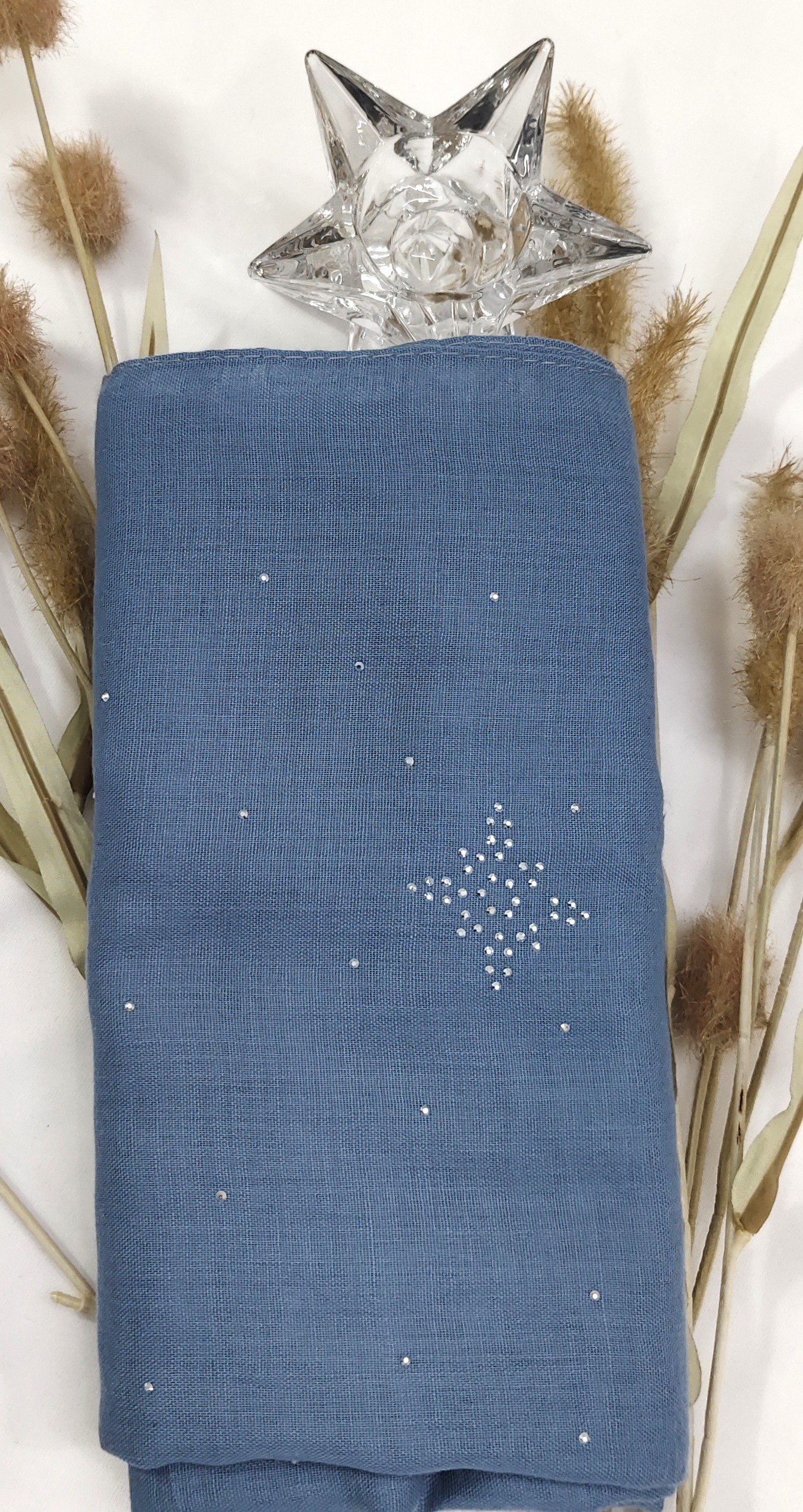 Premium Malaysian Heavy Cotton With Full Crystal Stone Hijab