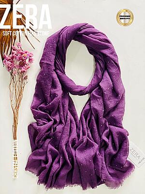 Premium Malaysian Soft Cotton With Crystal Stone Hijab