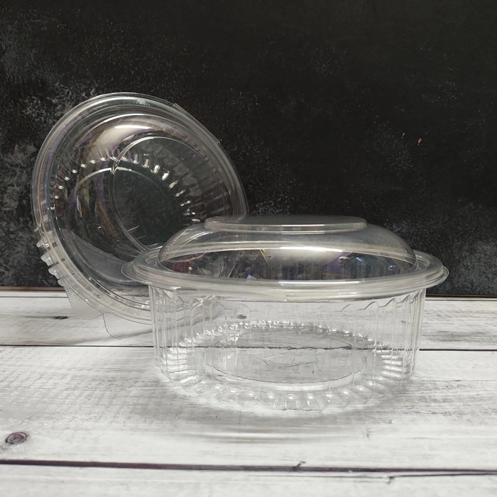 Pvc Round Box with Dome Lid - 32oz 950 ML Capacity Pvc Round Box with Dome Lid - 32oz 950 ML Capacity