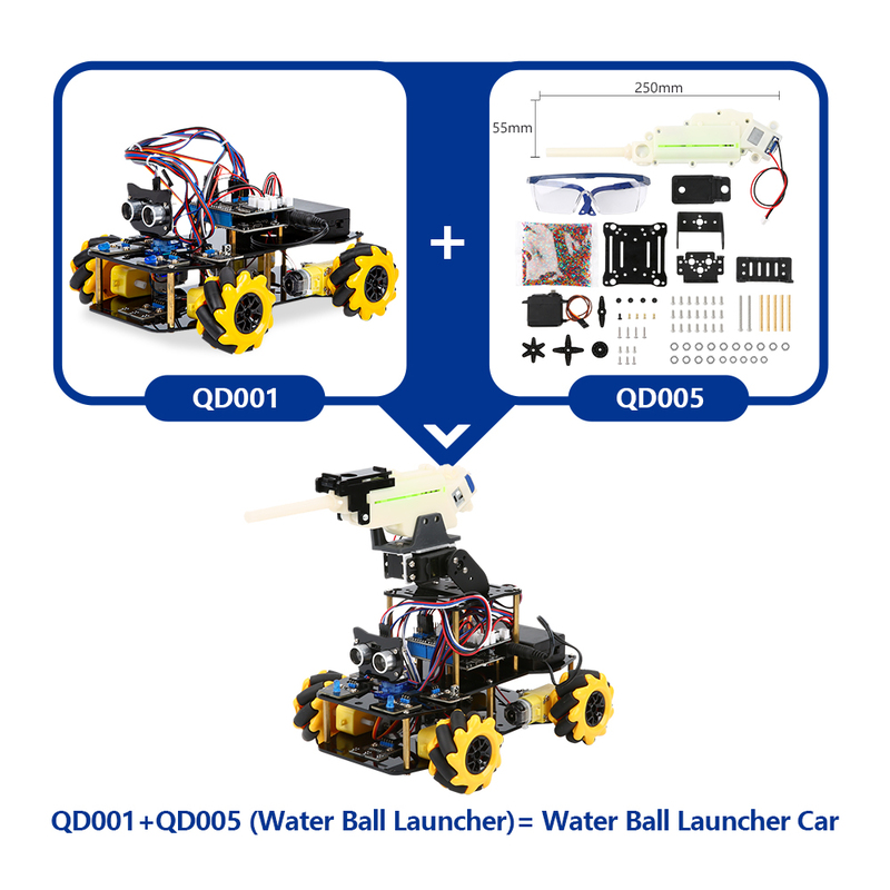 ESP32 Water Ball Launcher Car Expansion Pack for QD001 (Without Car) ESP32 Water Ball Launcher Car Expansion Pack for QD001 (Without Car)