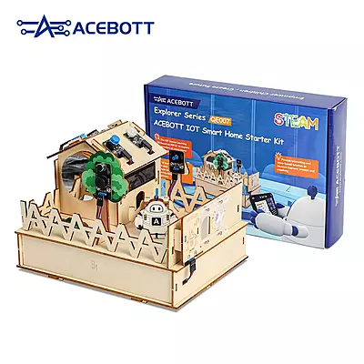 DIY Smart Home kit ESP32 Starter Automation Projects Wooden House Electron Robot Kit