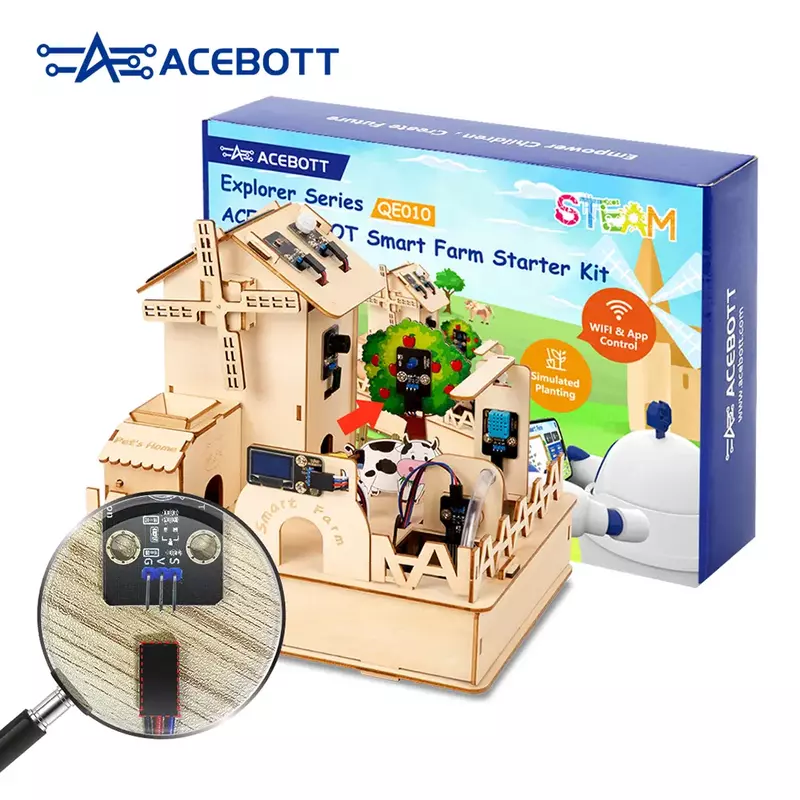 ESP32 IoT Smart Farm Starter Kit for Arduino Scratch Graphical Programming DIY Electronic Robots ESP32 IoT Smart Farm Starter Kit for Arduino Scratch Graphical Programming DIY Electronic Robots